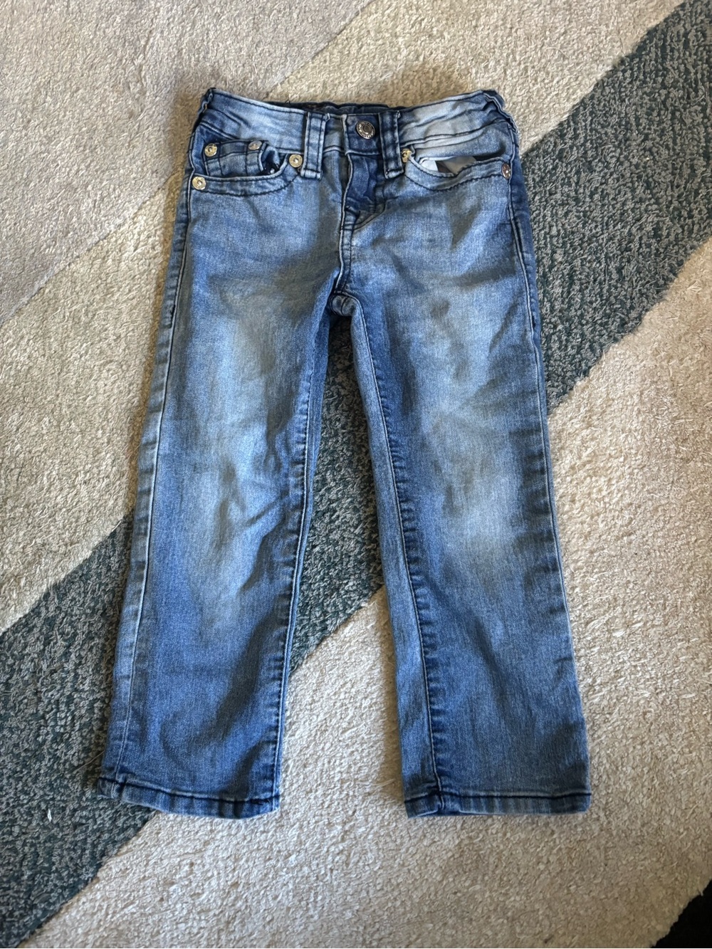 True Religion Kids Medium Blue Wash Denim Jeans Gino Relaxed Slim Size 4